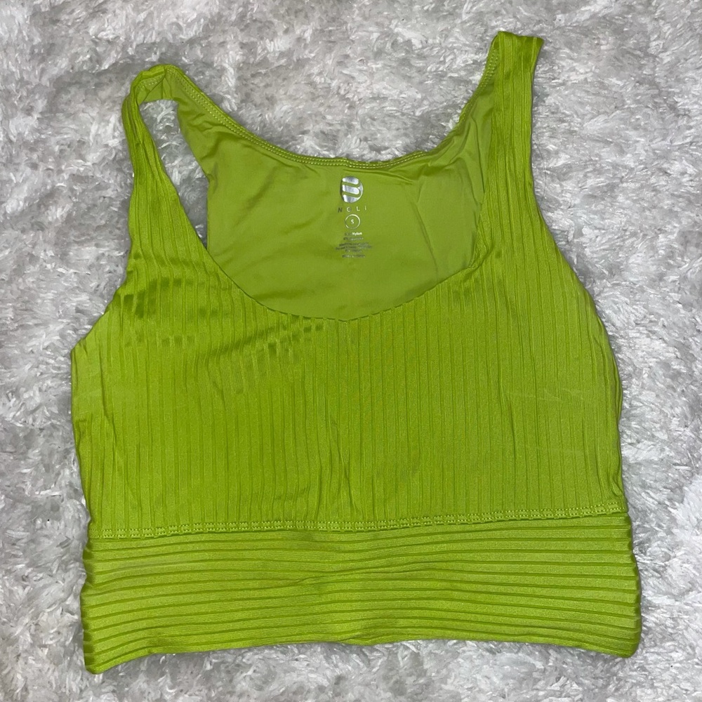 Noli Yoga lime ribbed bra